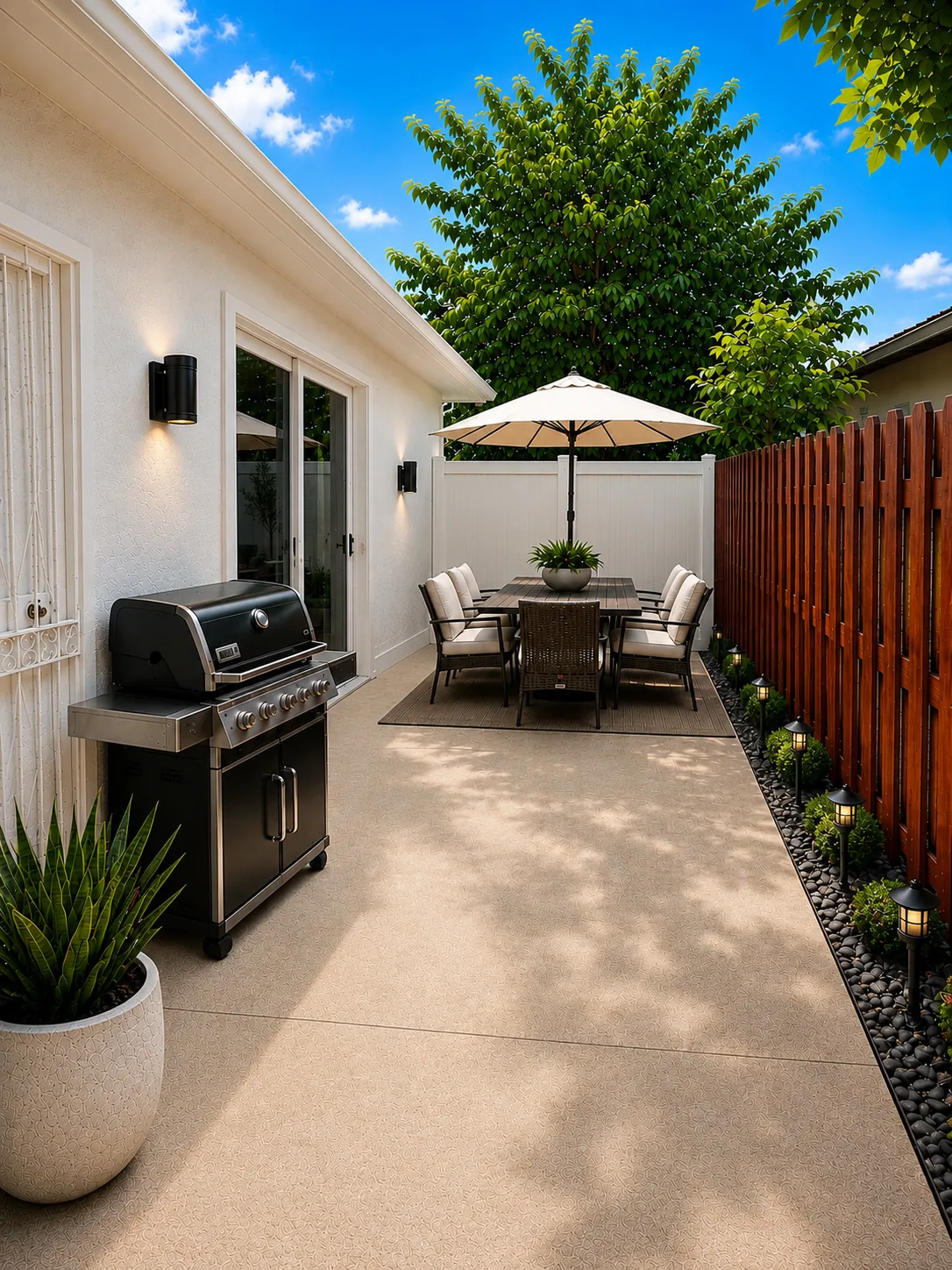The Dumont slate walkway and front entry