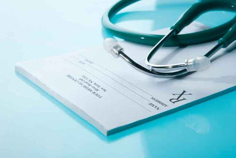 Stethoscope on RX Prescription Pad