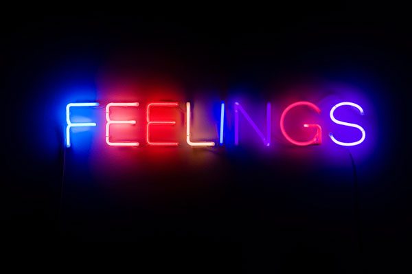 Neon Sign Spelling Feelings