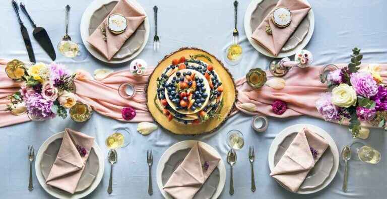 Wedding Reception Table Setting
